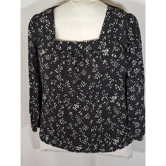 Adrienne Vittadini Top large Comfort Blousy Ladder Tape Insert Bust 43"CB 22.5" - Picture 3 of 10